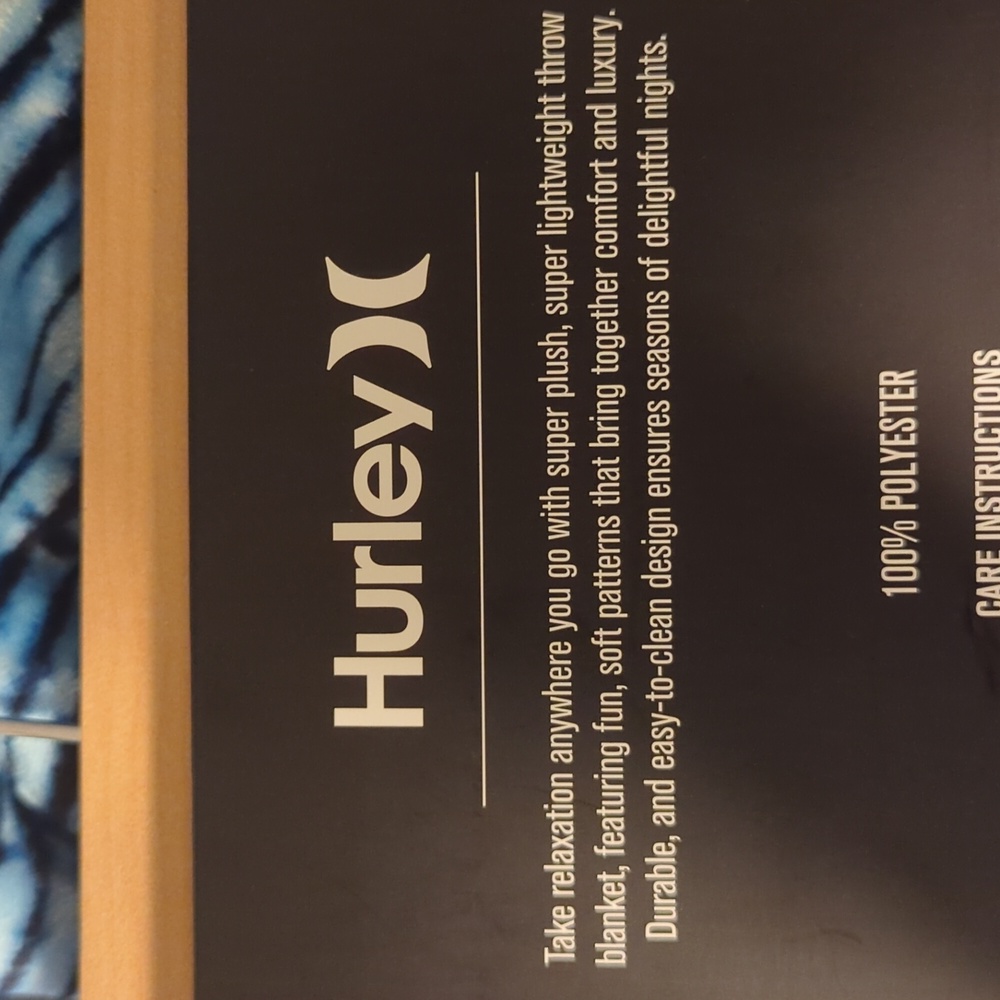 Hurley Plush Throw Blanket